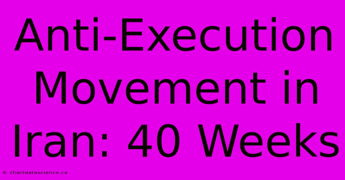 Anti-Execution Movement In Iran: 40 Weeks