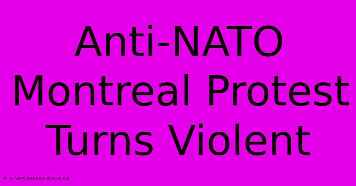 Anti-NATO Montreal Protest Turns Violent