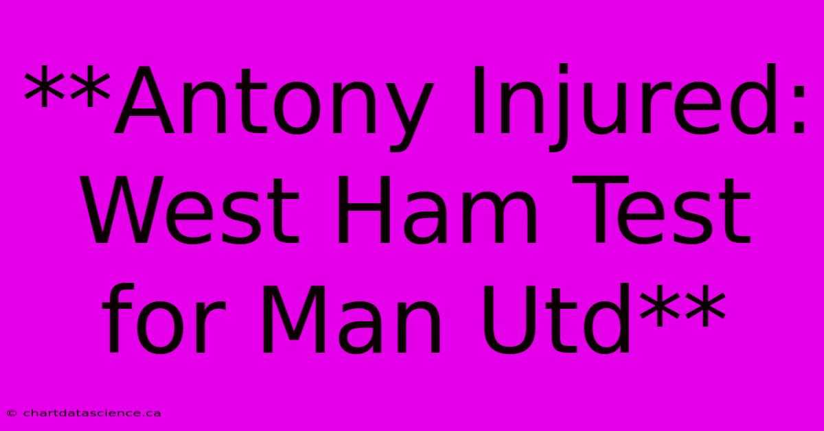 **Antony Injured: West Ham Test For Man Utd** 