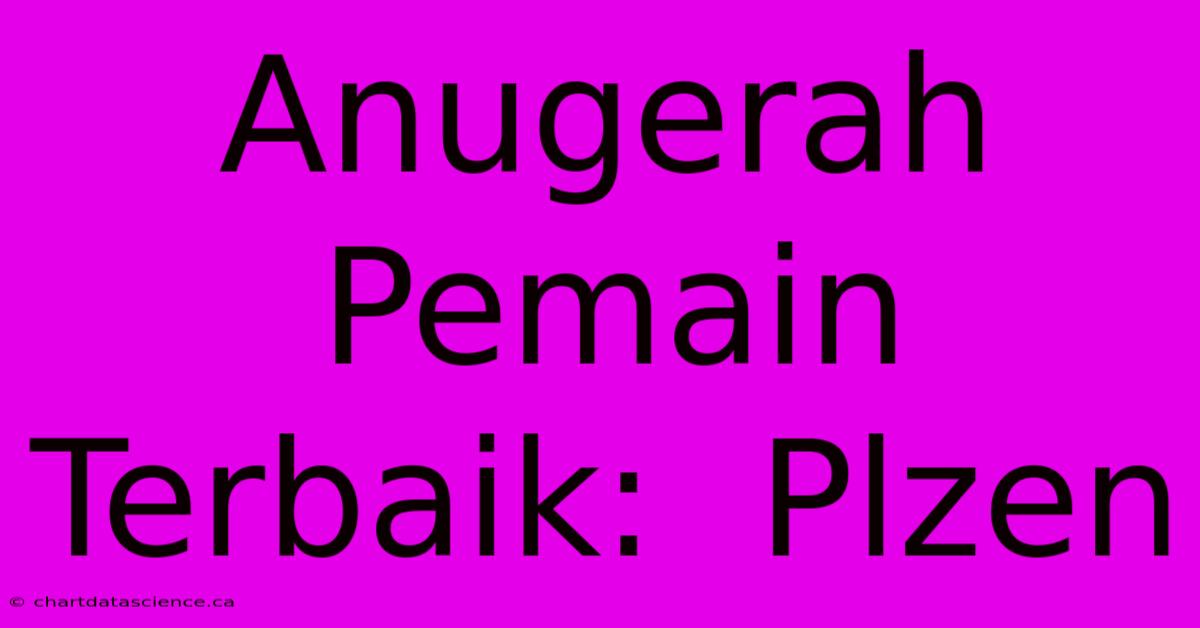 Anugerah Pemain Terbaik:  Plzen