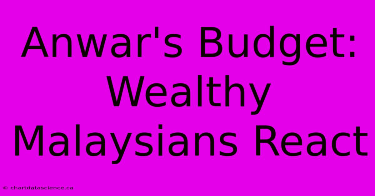 Anwar's Budget: Wealthy Malaysians React