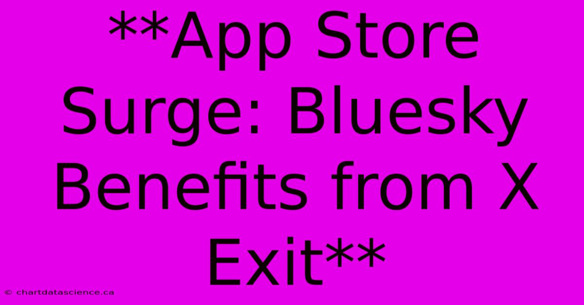 **App Store Surge: Bluesky Benefits From X Exit** 