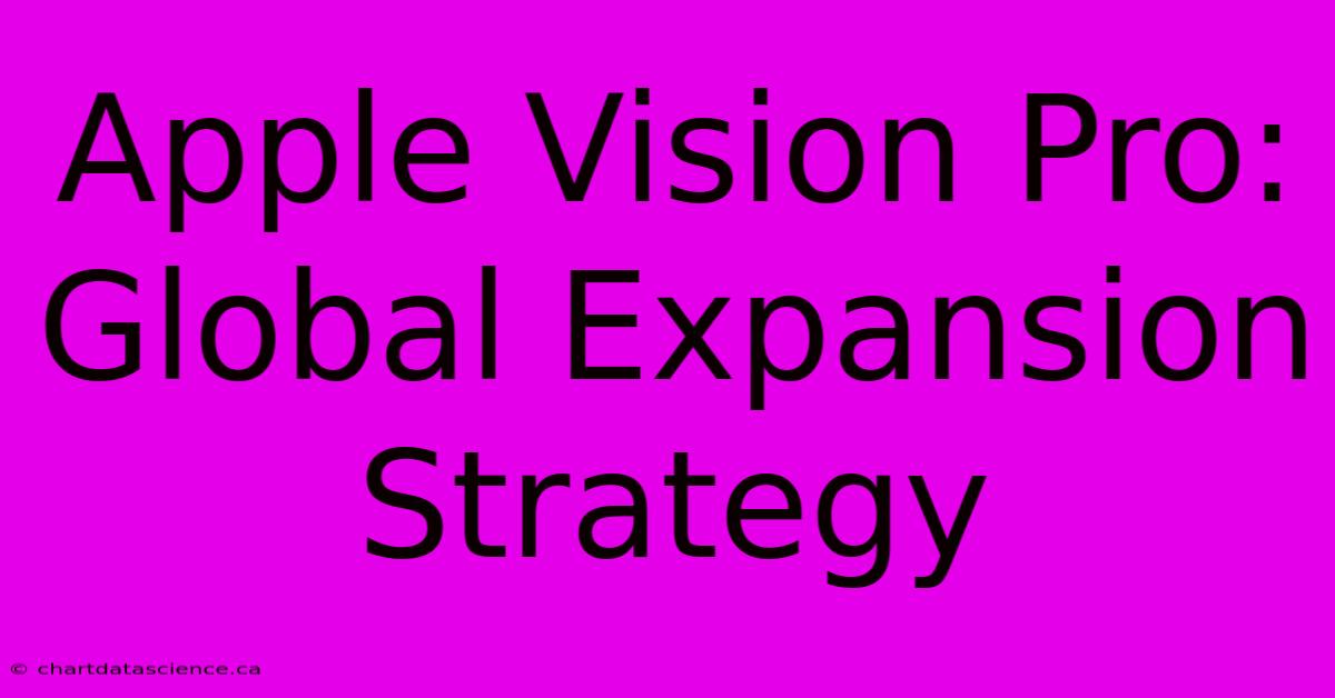 Apple Vision Pro: Global Expansion Strategy 