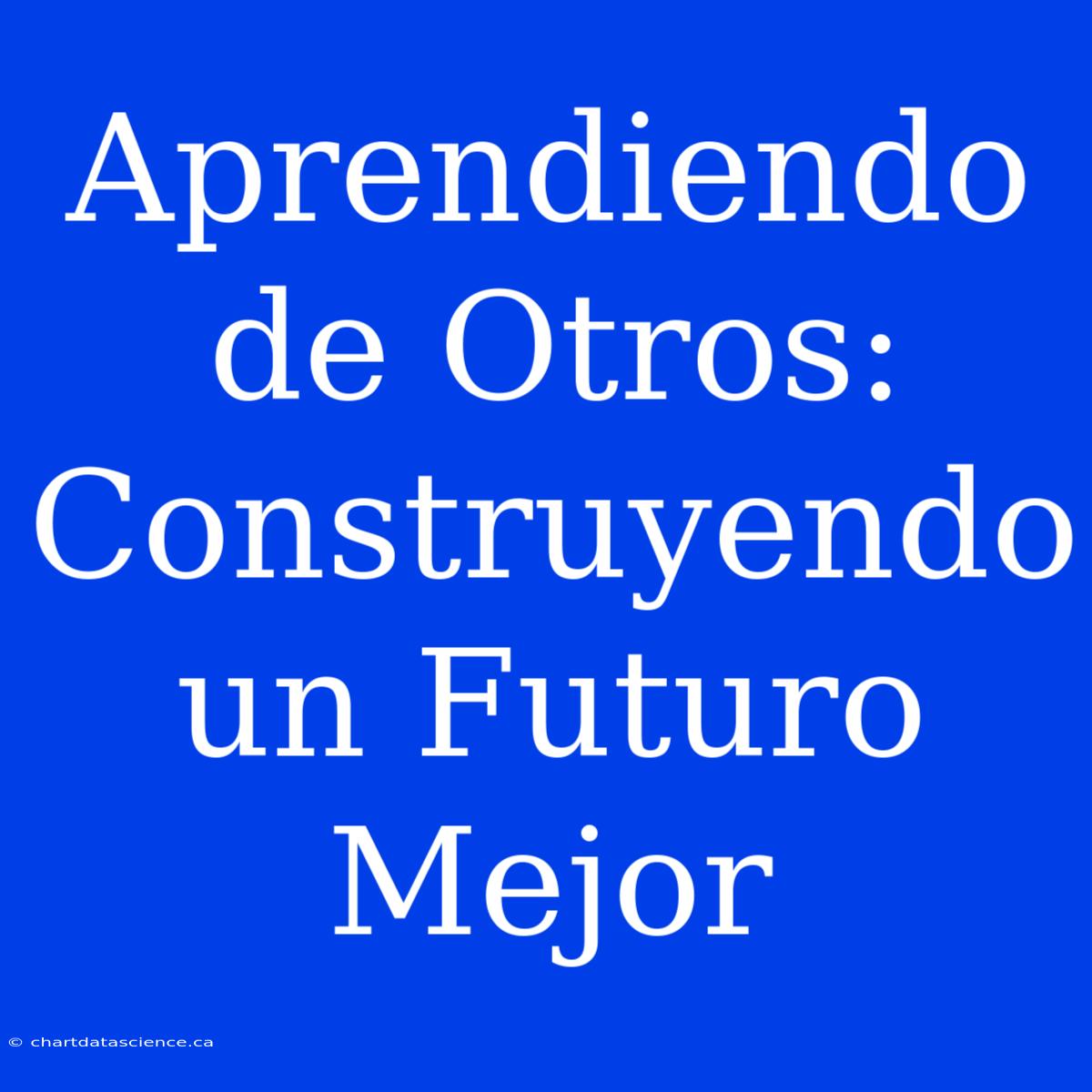 Aprendiendo De Otros: Construyendo Un Futuro Mejor