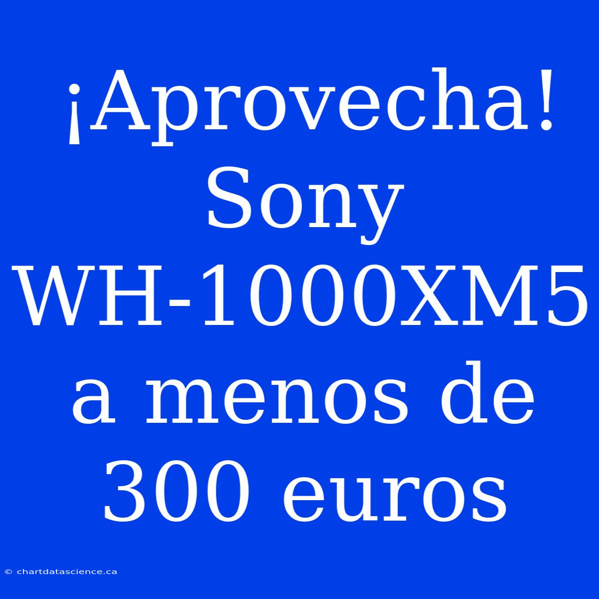 ¡Aprovecha! Sony WH-1000XM5 A Menos De 300 Euros