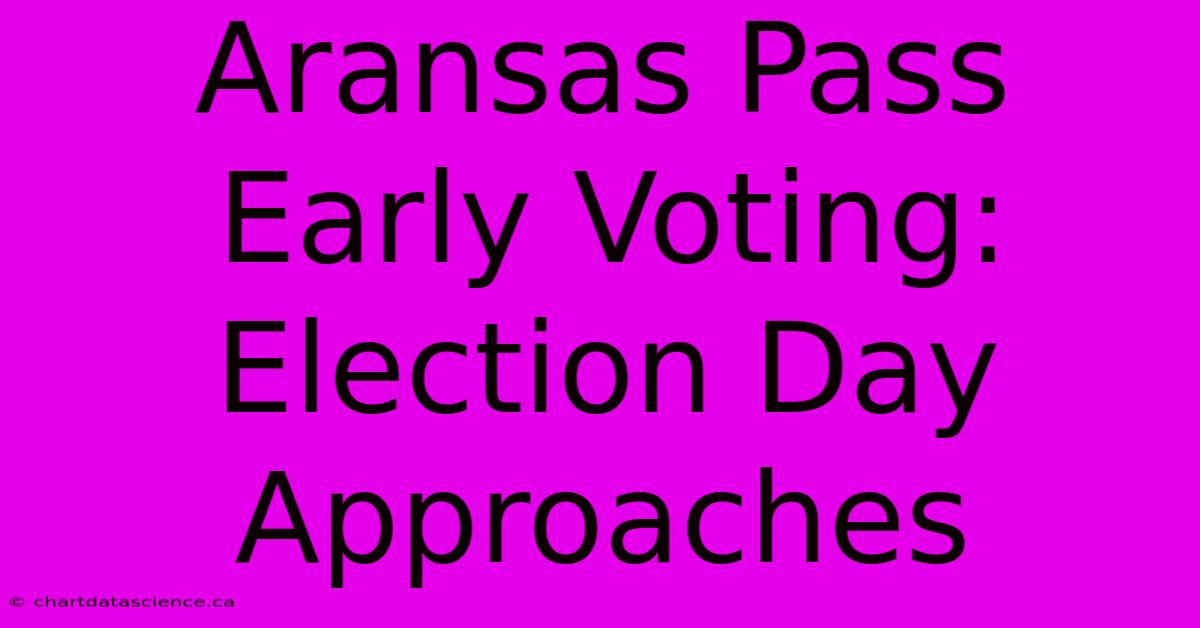 Aransas Pass Early Voting: Election Day Approaches