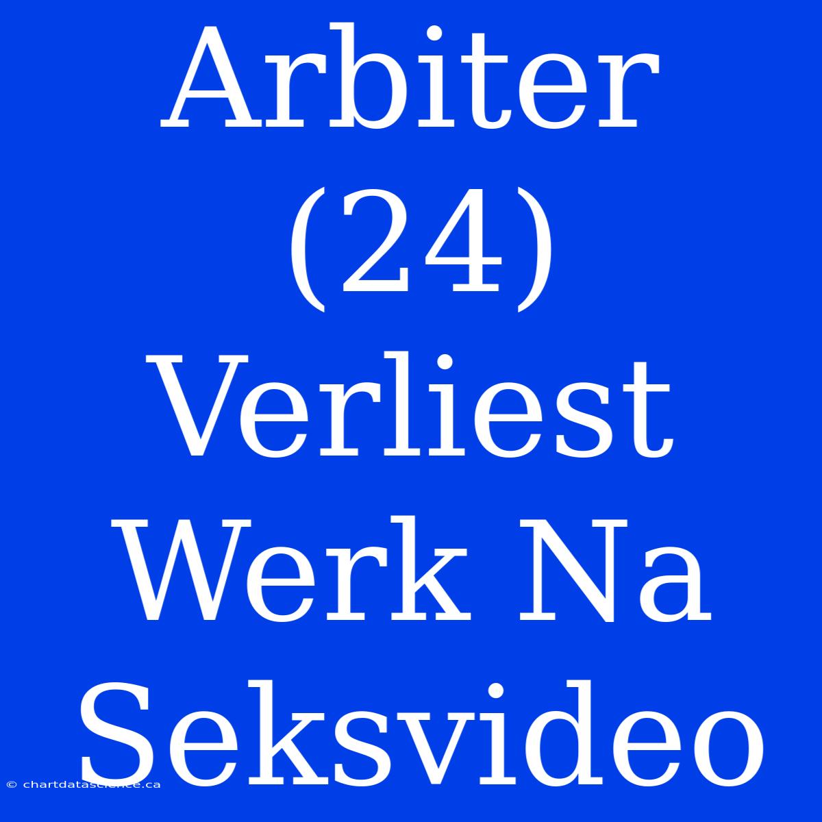 Arbiter (24) Verliest Werk Na Seksvideo