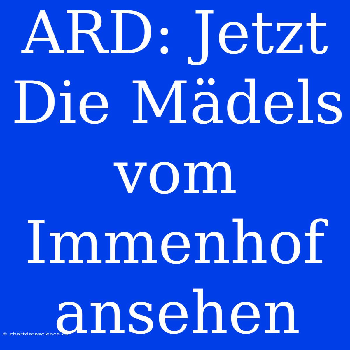 ARD: Jetzt Die Mädels Vom Immenhof Ansehen