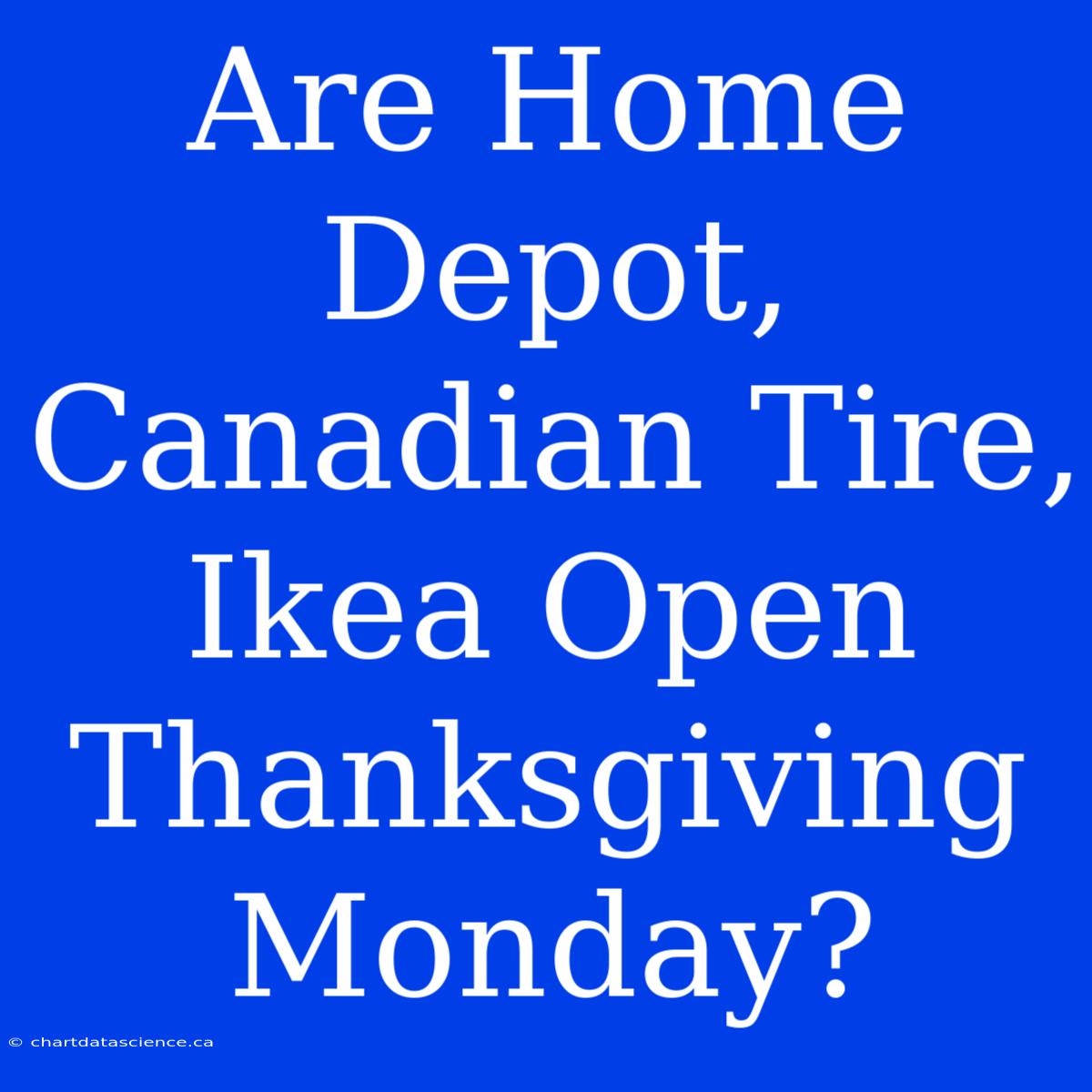 Are Home Depot, Canadian Tire, Ikea Open Thanksgiving Monday?