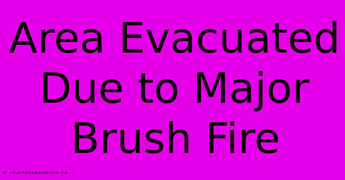 Area Evacuated Due To Major Brush Fire