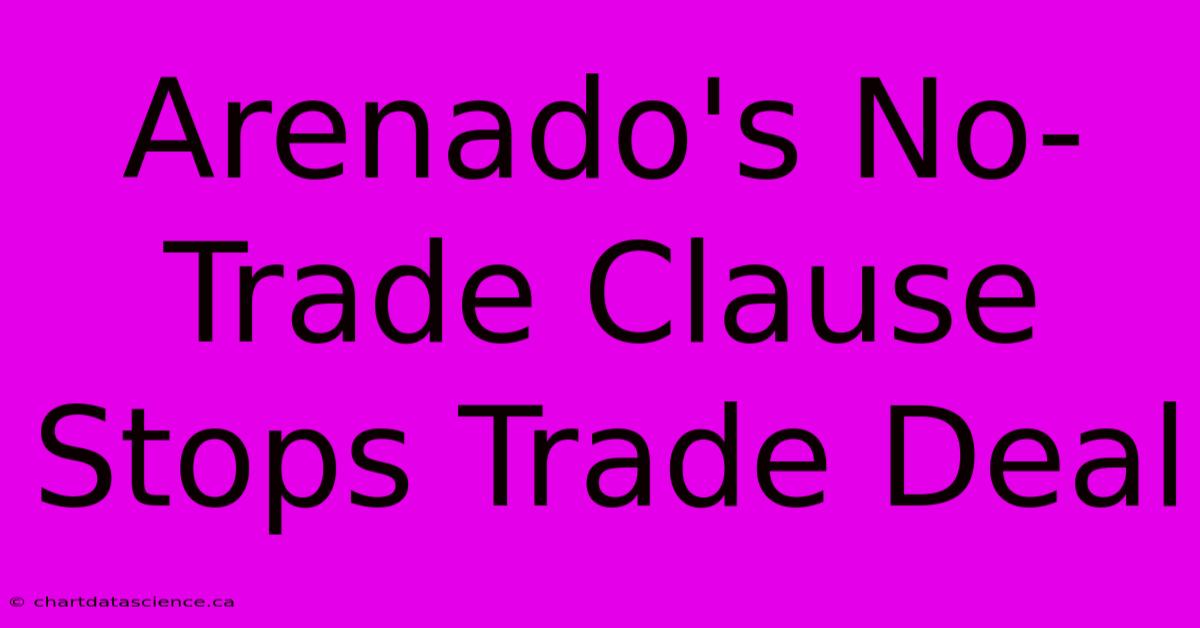 Arenado's No-Trade Clause Stops Trade Deal