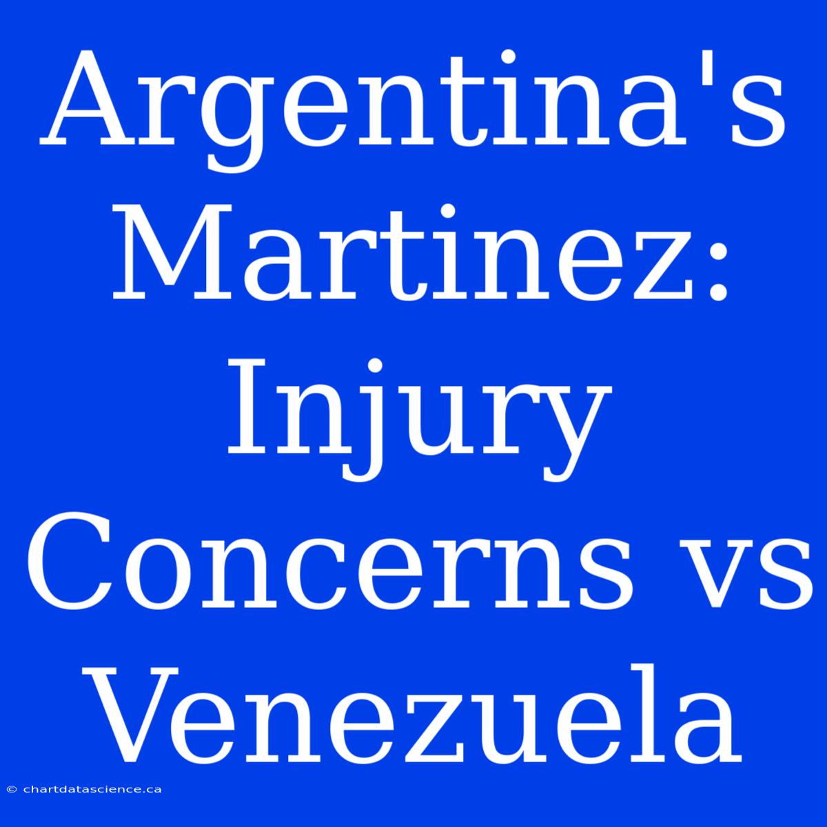 Argentina's Martinez: Injury Concerns Vs Venezuela