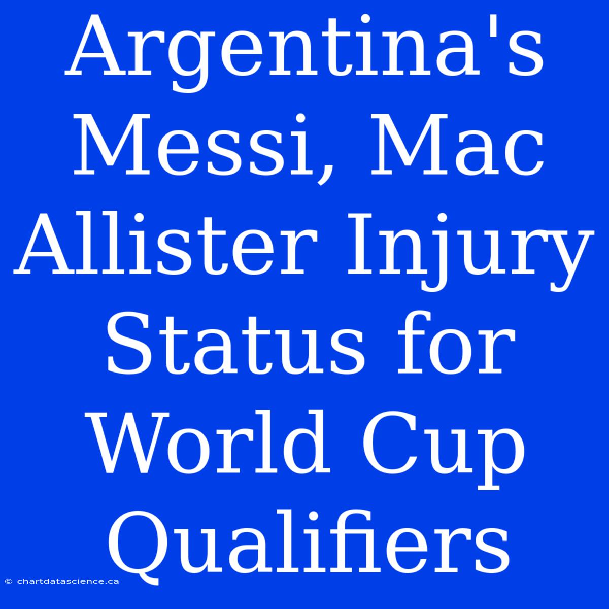 Argentina's Messi, Mac Allister Injury Status For World Cup Qualifiers