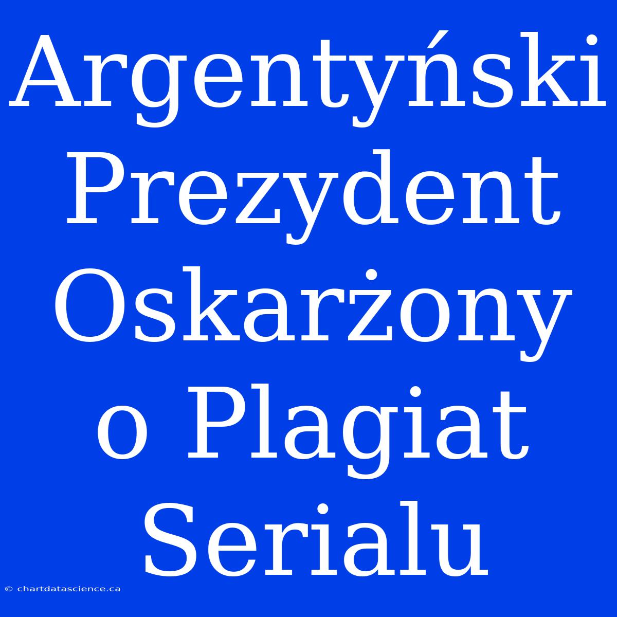 Argentyński Prezydent Oskarżony O Plagiat Serialu