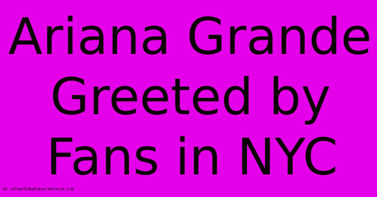 Ariana Grande Greeted By Fans In NYC