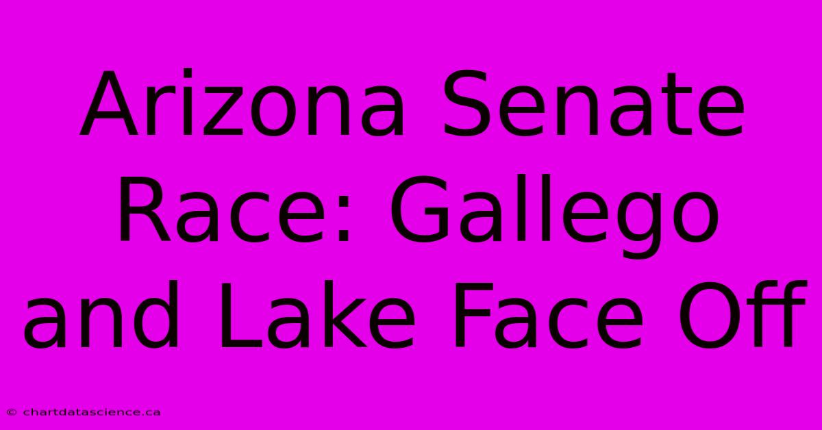 Arizona Senate Race: Gallego And Lake Face Off