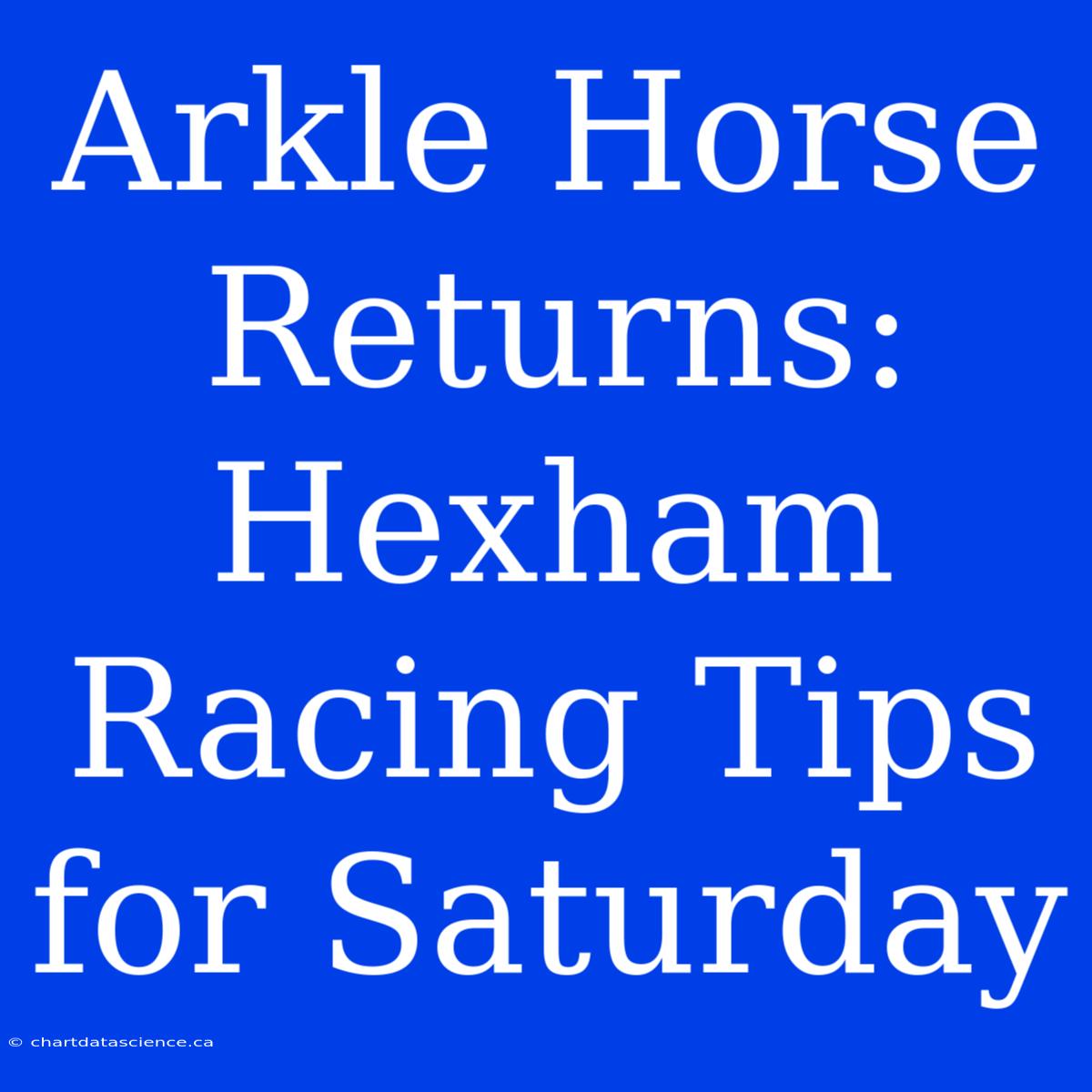 Arkle Horse Returns: Hexham Racing Tips For Saturday