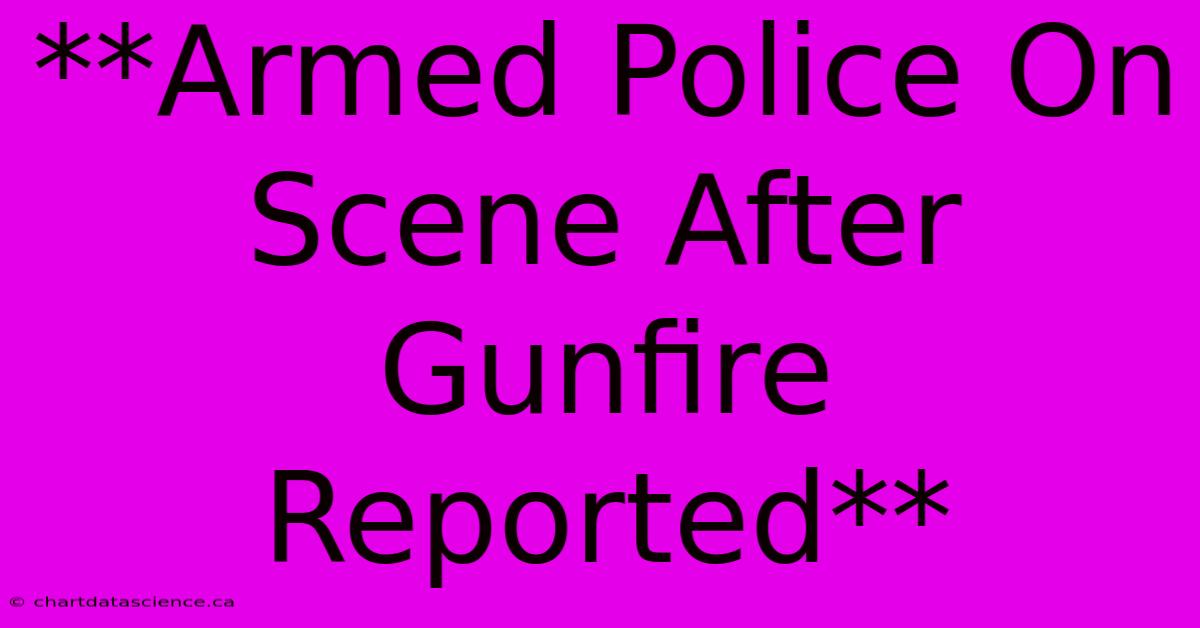 **Armed Police On Scene After Gunfire Reported** 