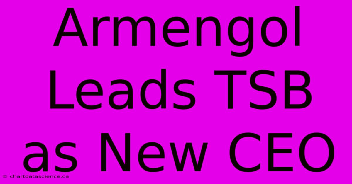 Armengol Leads TSB As New CEO