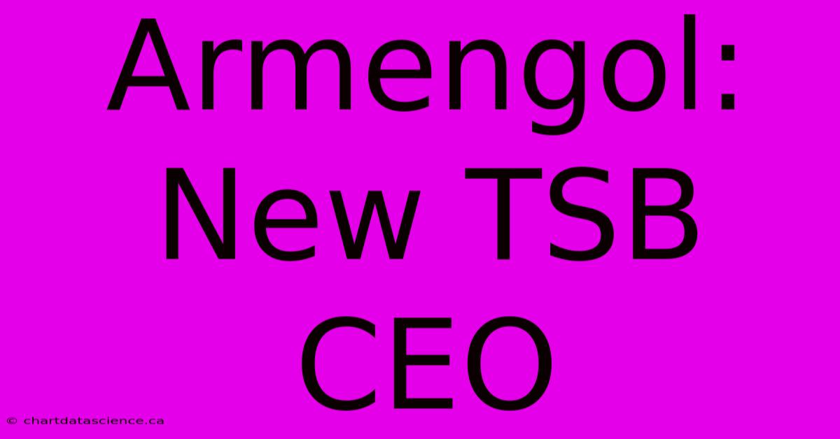 Armengol: New TSB CEO