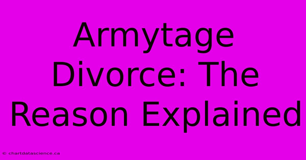 Armytage Divorce: The Reason Explained