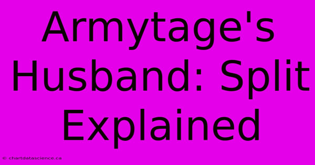 Armytage's Husband: Split Explained