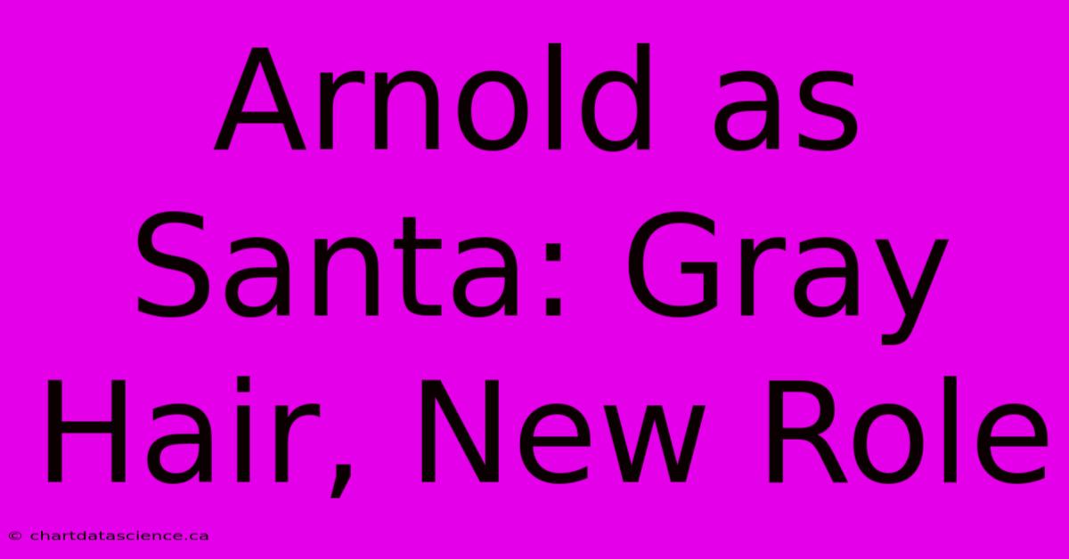 Arnold As Santa: Gray Hair, New Role