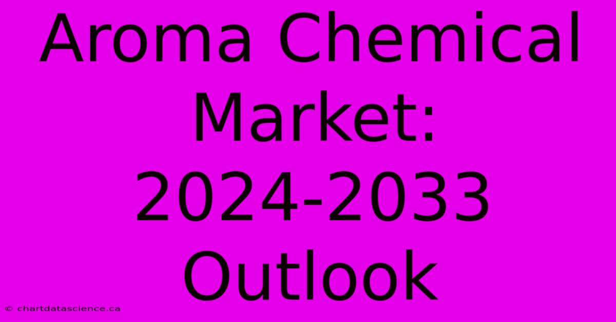 Aroma Chemical Market: 2024-2033 Outlook