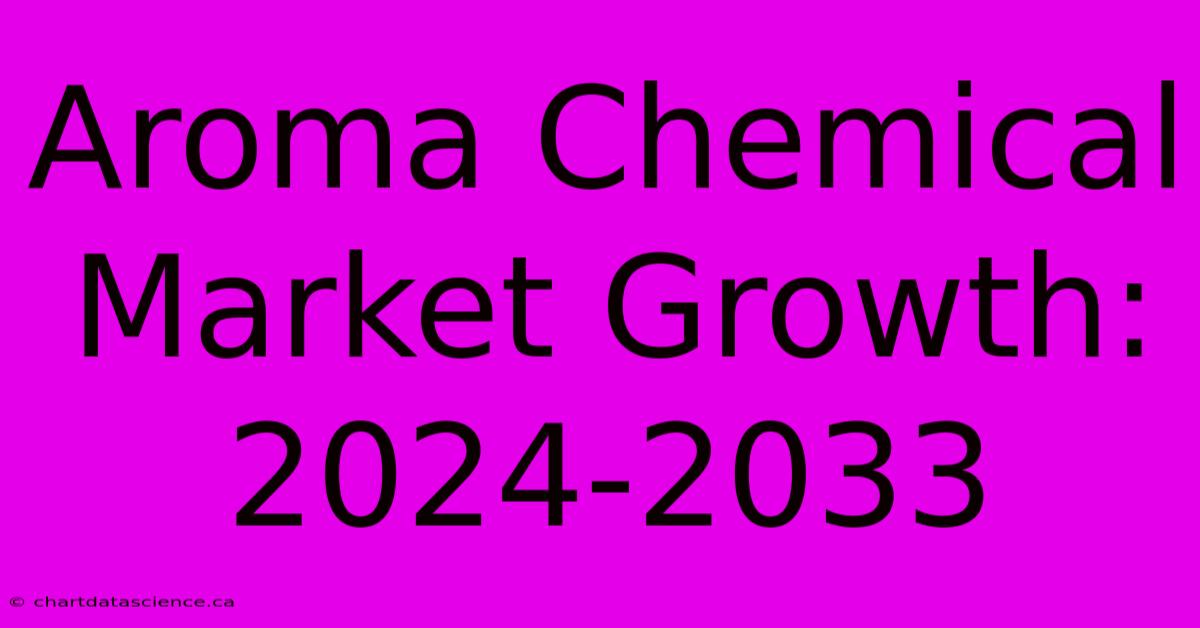 Aroma Chemical Market Growth: 2024-2033