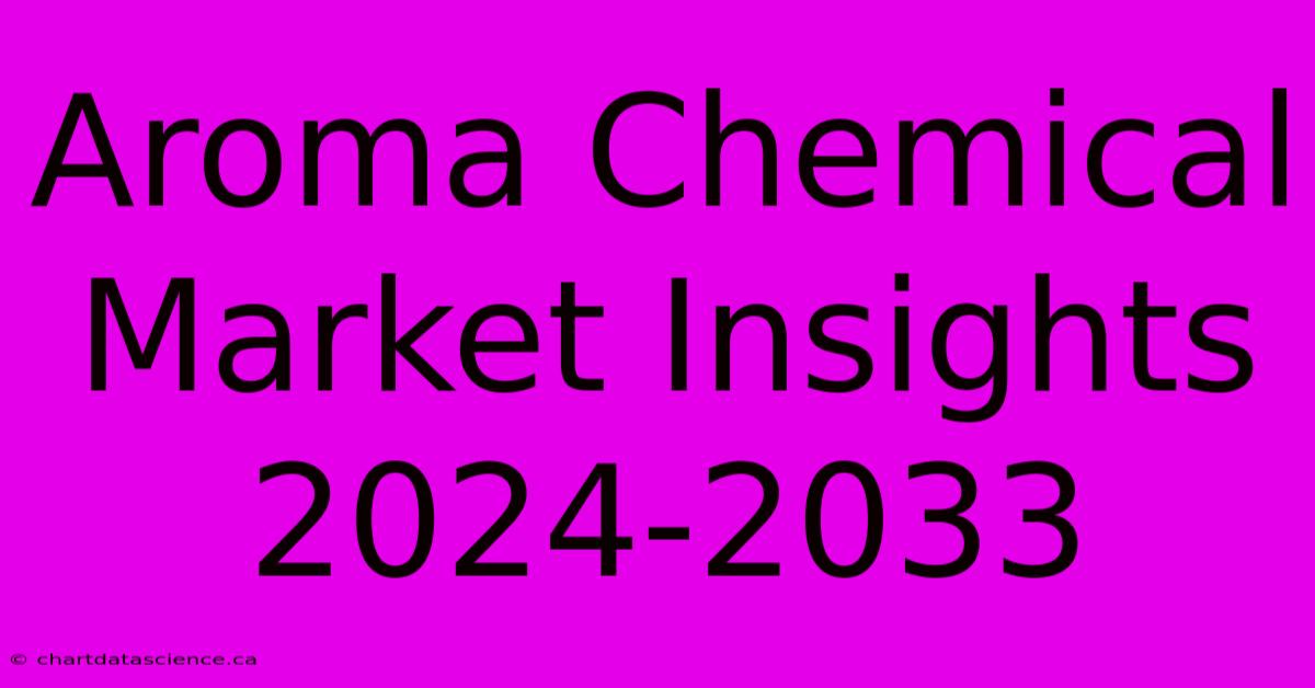 Aroma Chemical Market Insights 2024-2033