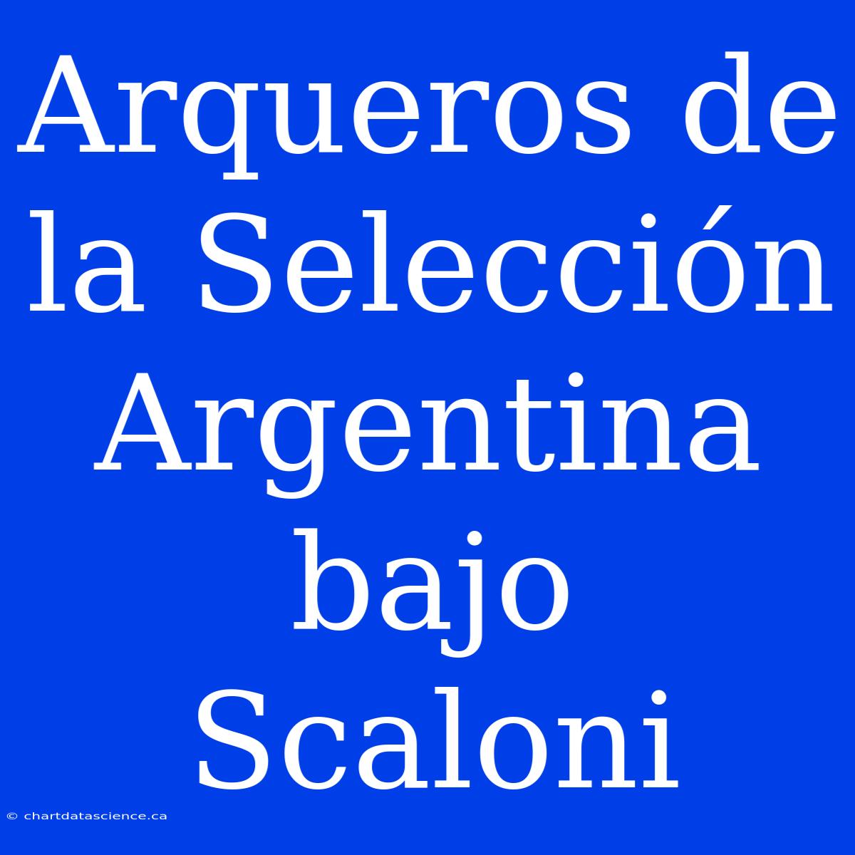 Arqueros De La Selección Argentina Bajo Scaloni