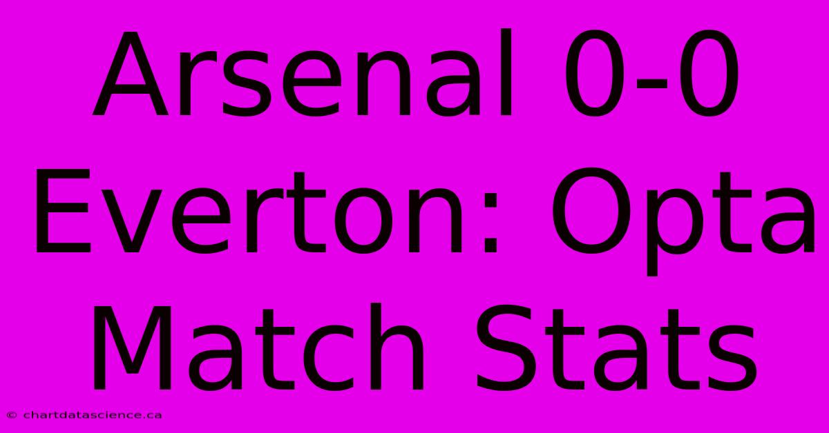 Arsenal 0-0 Everton: Opta Match Stats