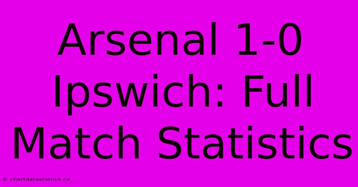 Arsenal 1-0 Ipswich: Full Match Statistics