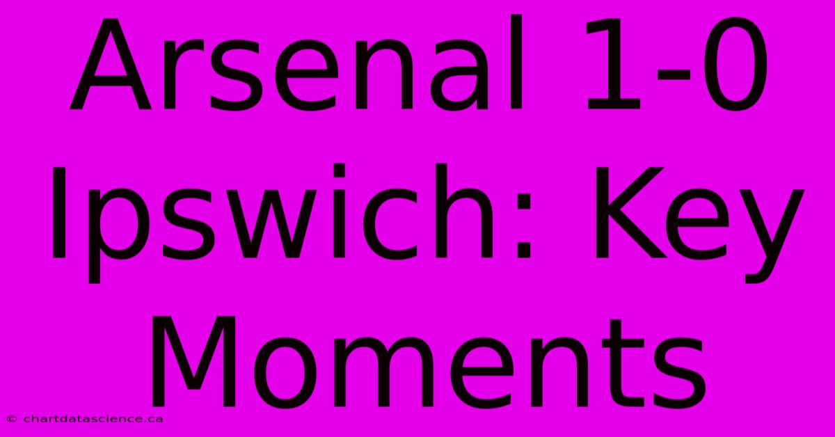 Arsenal 1-0 Ipswich: Key Moments