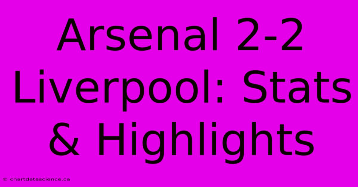 Arsenal 2-2 Liverpool: Stats & Highlights 