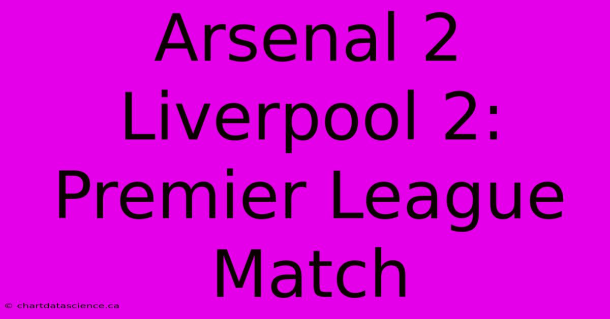 Arsenal 2 Liverpool 2: Premier League Match