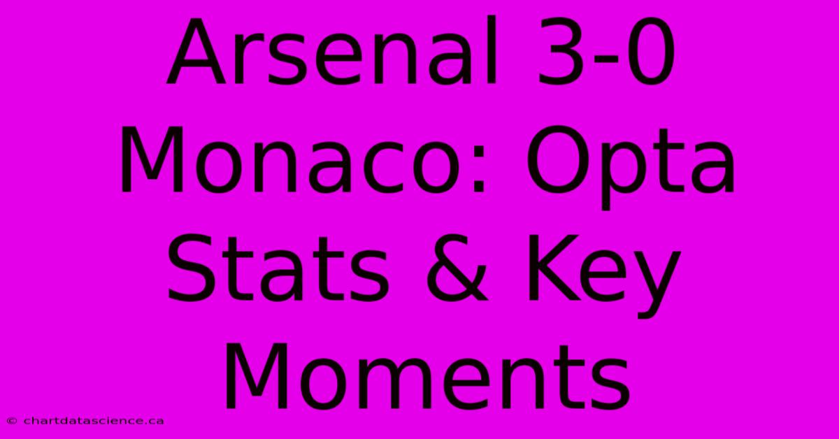 Arsenal 3-0 Monaco: Opta Stats & Key Moments