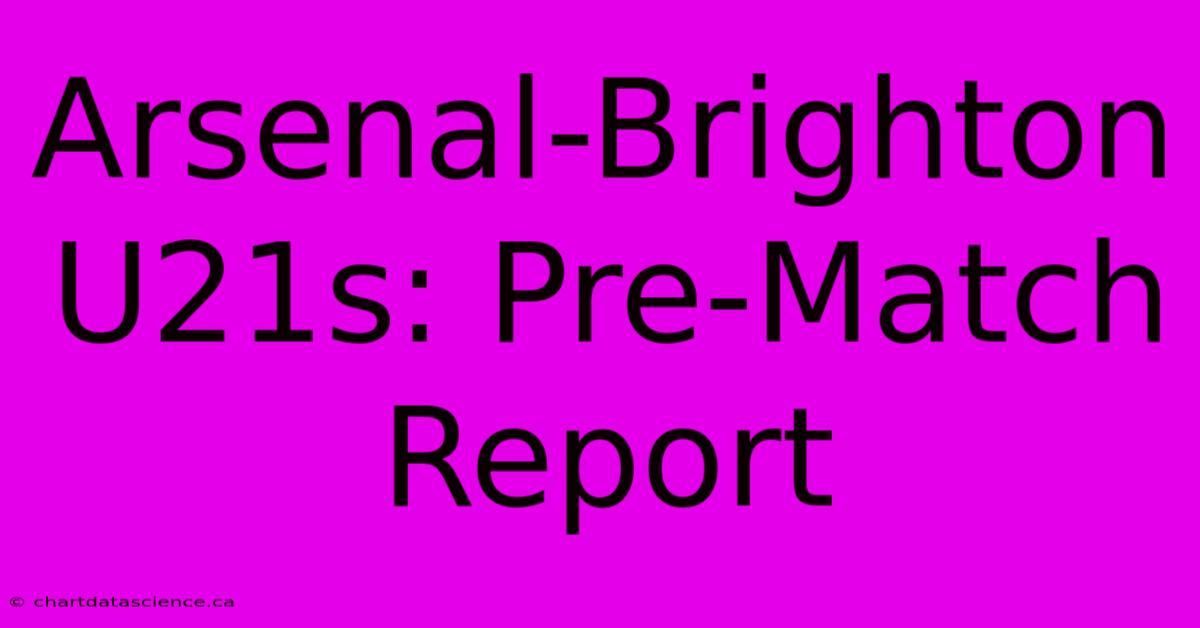 Arsenal-Brighton U21s: Pre-Match Report