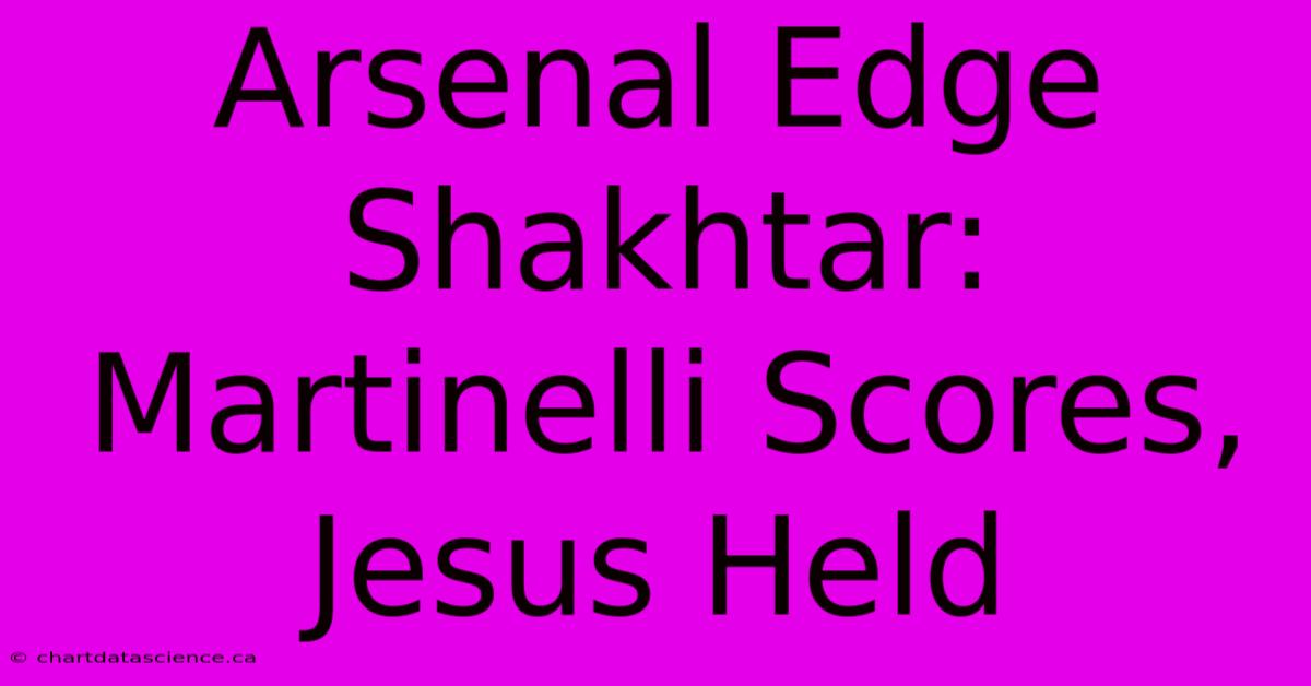 Arsenal Edge Shakhtar: Martinelli Scores, Jesus Held