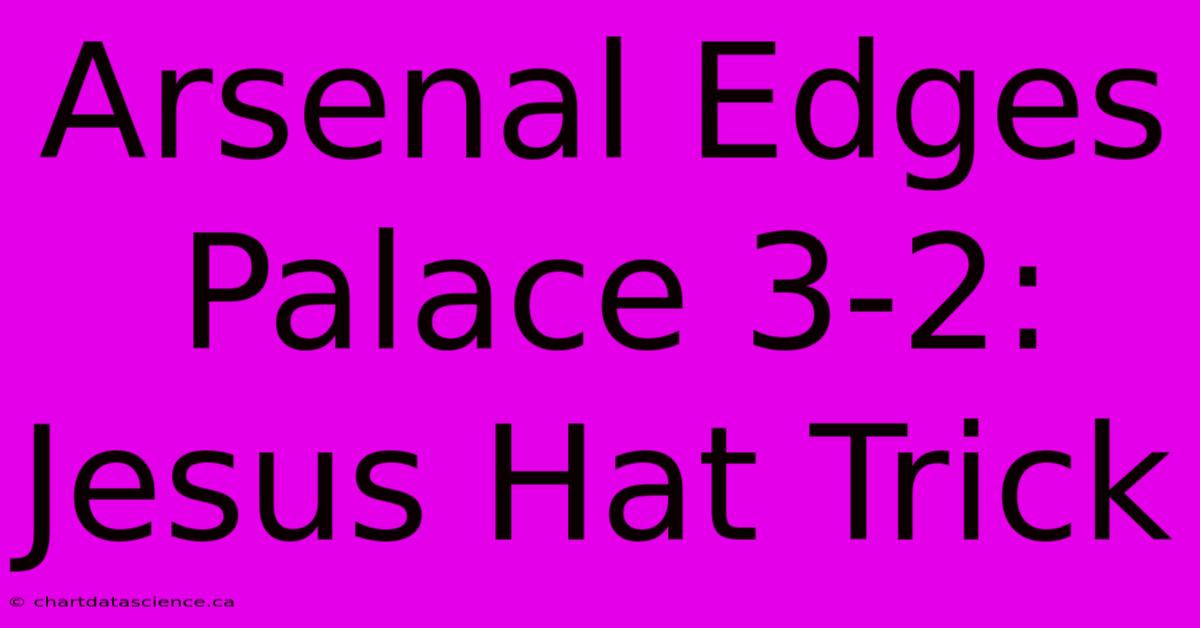 Arsenal Edges Palace 3-2: Jesus Hat Trick