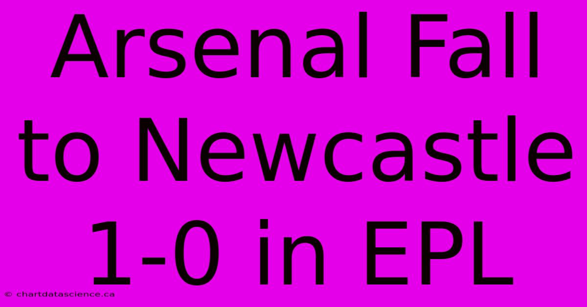 Arsenal Fall To Newcastle 1-0 In EPL