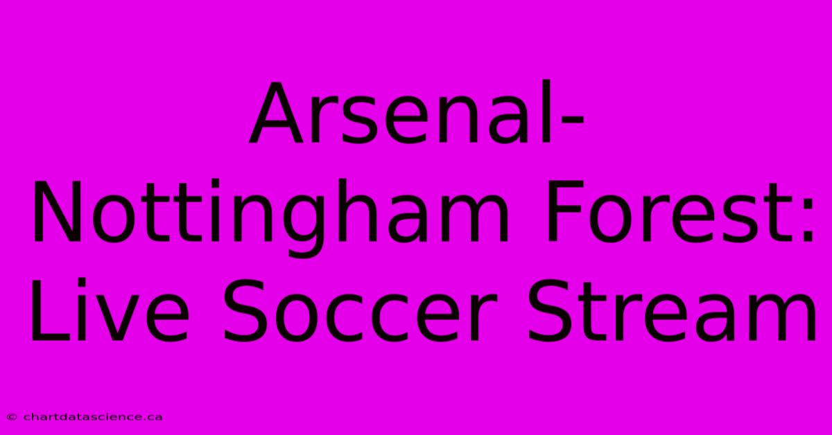 Arsenal-Nottingham Forest: Live Soccer Stream