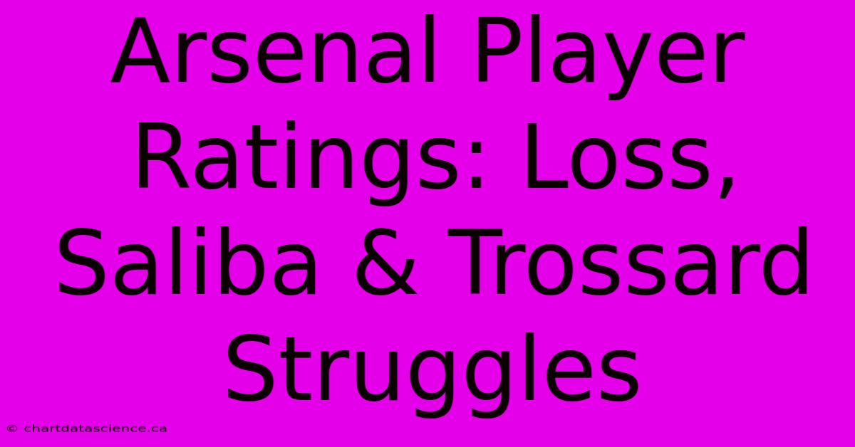 Arsenal Player Ratings: Loss, Saliba & Trossard Struggles