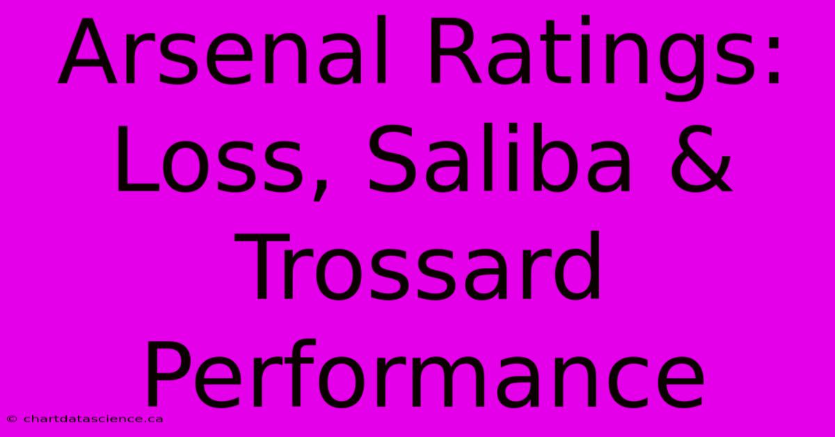 Arsenal Ratings: Loss, Saliba & Trossard Performance