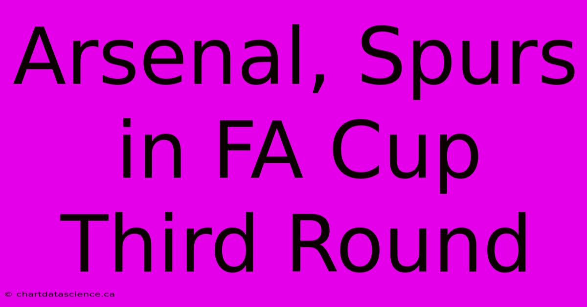 Arsenal, Spurs In FA Cup Third Round