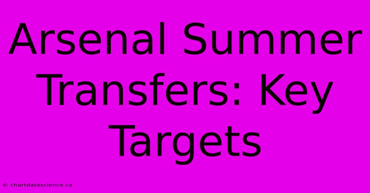 Arsenal Summer Transfers: Key Targets