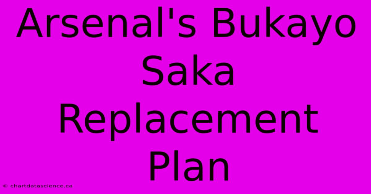 Arsenal's Bukayo Saka Replacement Plan