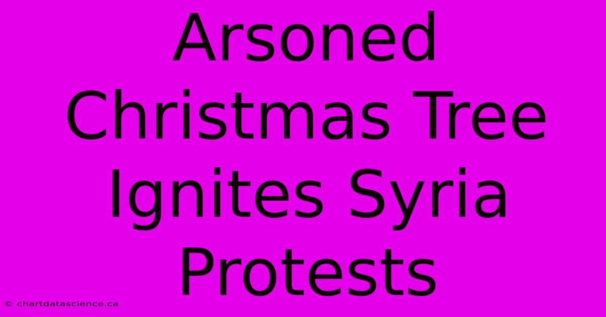 Arsoned Christmas Tree Ignites Syria Protests