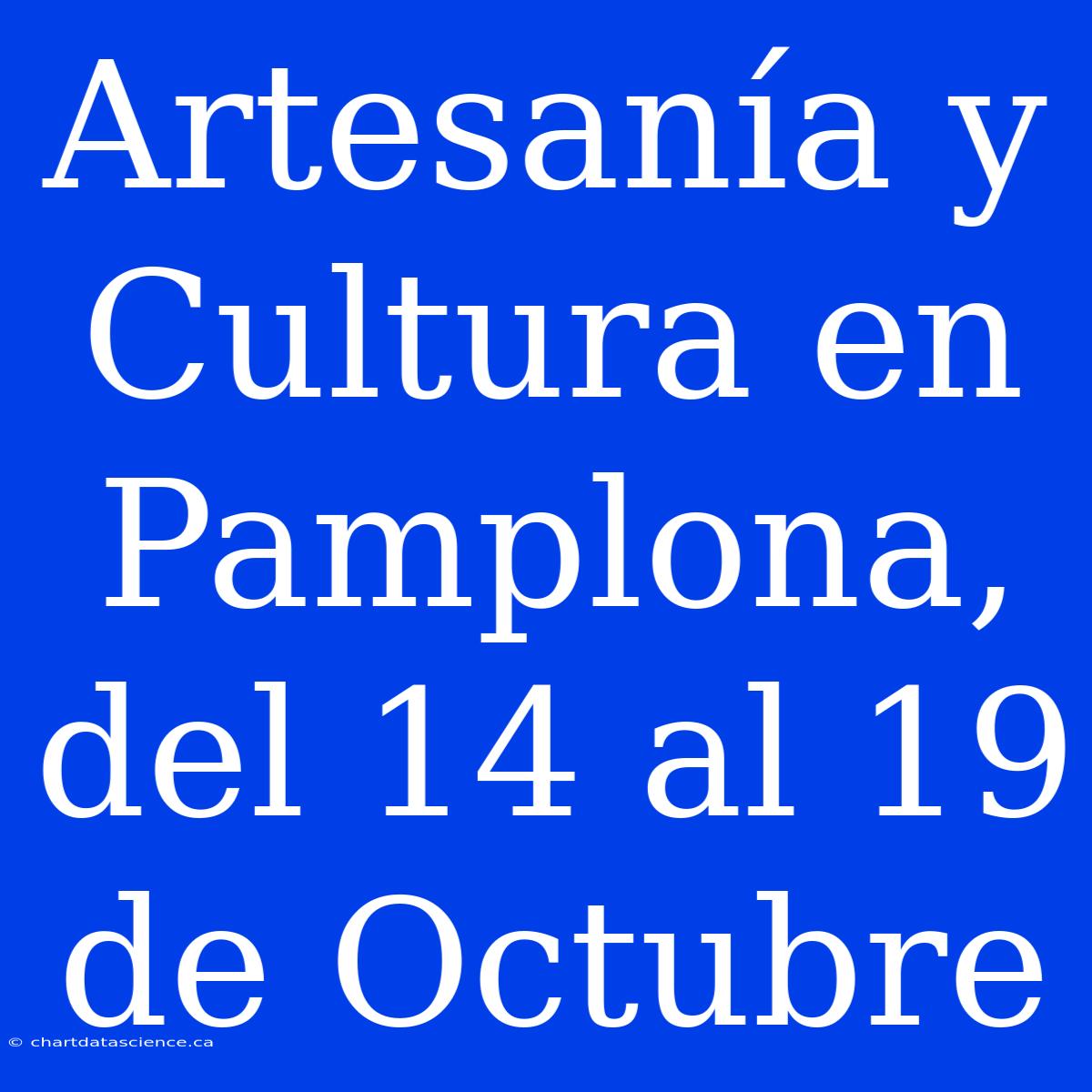 Artesanía Y Cultura En Pamplona, Del 14 Al 19 De Octubre