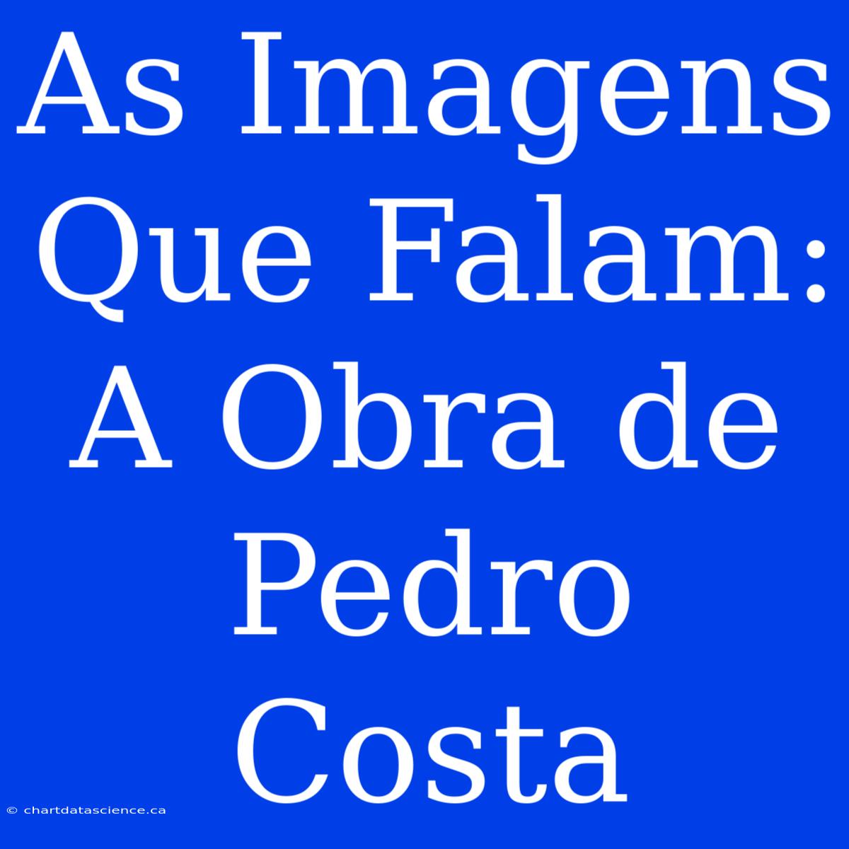 As Imagens Que Falam: A Obra De Pedro Costa